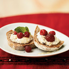 Ricotta Raspberry Canapés