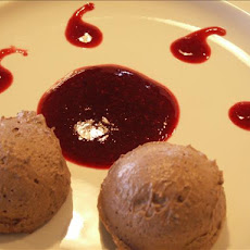 Rich Chocolate Mousse With Raspberry Coulis