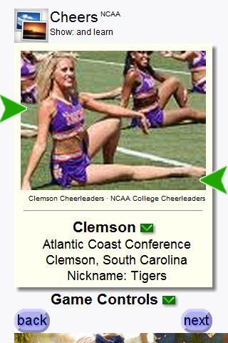 cheerleaders-college-keys for android screenshot