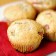 Browned Butter Rhubarb Muffins