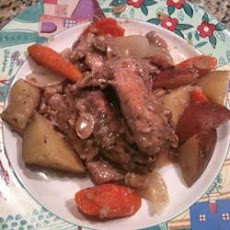 Braised Rabbit with Mushroom Sauce