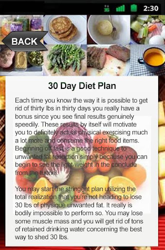 30 Day Diet Menu Plan