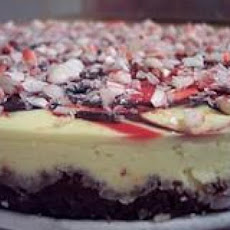 White Chocolate-Candy Cane Cheesecake