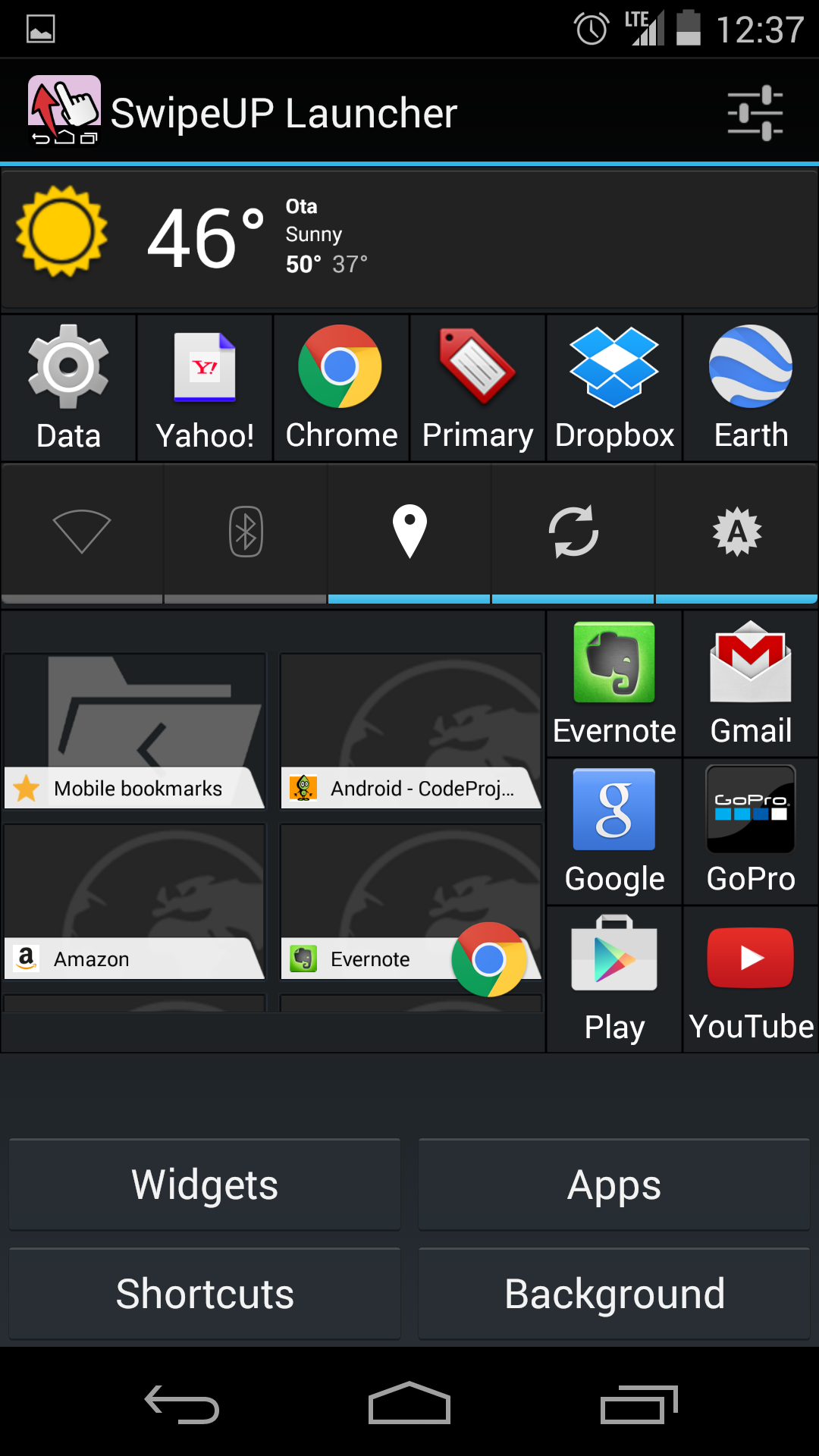 Android application SwipeUP Launcher screenshort