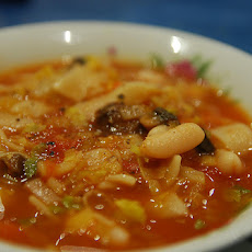 Bean Soup With Pasta, Tomatoes and Corn