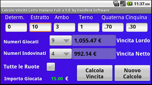 Quanto ho vinto al Lotto Full