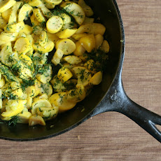 Sage Butter Summer Squash with Dill Garnish