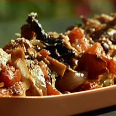 Wild Mushroom Ragut on Crispy Risotto Cakes with Truffles