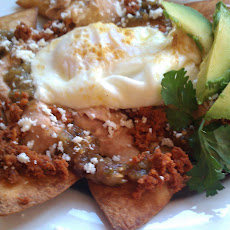 Breakfast Sunshine Platter (Chilaqueles with tomatillo sauce)