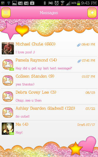 GO SMS - Orange Sherbet Sky