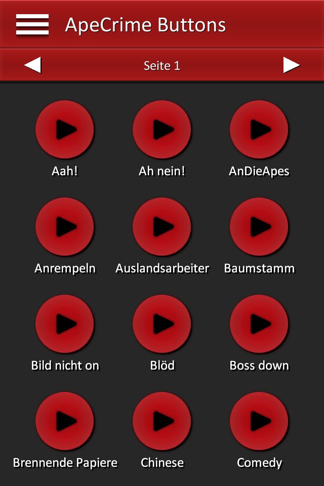 Android application ApeCrime Buttons (Sound Board) screenshort