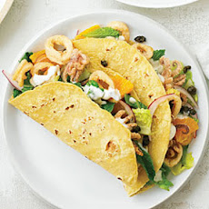 Mediterranean Calamari Tacos