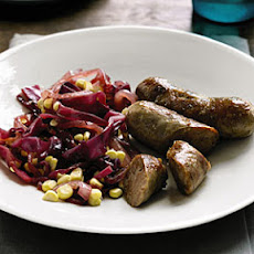 Sausage with Cabbage and Corn Sauté
