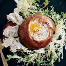 Tuna Salad Specials with Egg-in-the-Hole Brioche