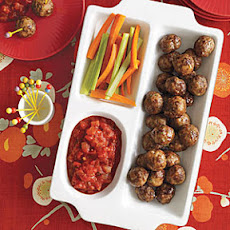 Herbed Cocktail Meatballs with Chunky Tomato Sauce