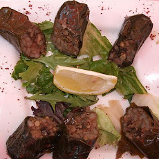 Grape Leaves Stuffed with Rice and Raisins