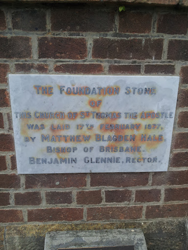 Foundation Stone of St Thomas