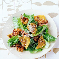 Caesar Salad with Spicy Shrimp