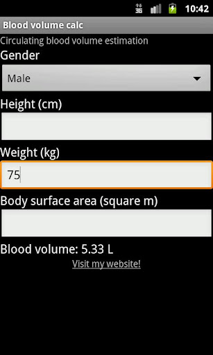 【免費醫療App】Blood volume calc-APP點子