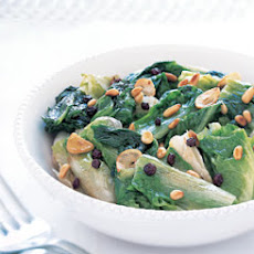 Braised Escarole with Currants and Pine Nuts