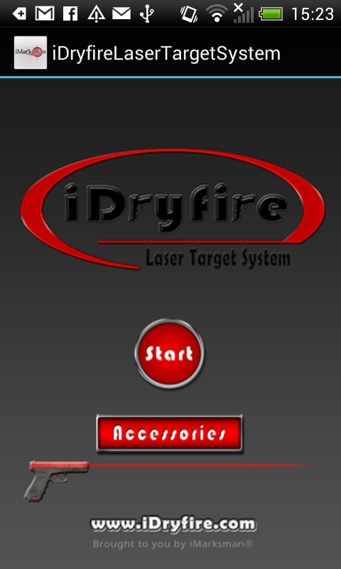 Android application iDryfire Laser Target System screenshort