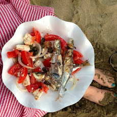 Paximadi Bread Salad with Tomatoes, Feta and Capers