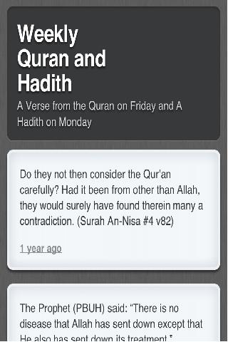 Weekly Quran and Hadith