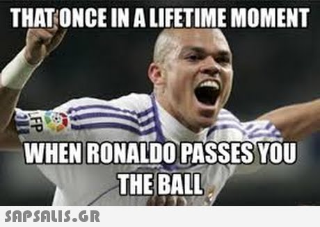 THAT ONCE IN A LIFETIME MOMENT WHEN RONALDO PASSES YOU THE BALL