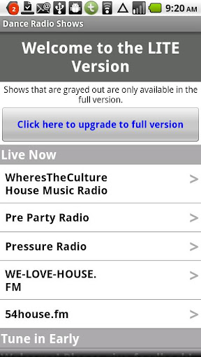 Dance Radio Shows - Lite