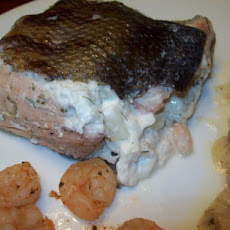 Salmon Fillet With Shrimp and Crab Stuffing