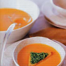 Spicy Roasted Squash Soup with Pumpkin Seed Pesto