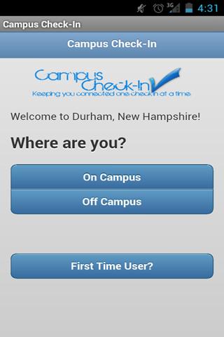 UNH Campus Check-In