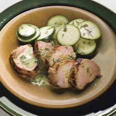 Grilled Pork Tenderloin with Mustard-Dill Sauce