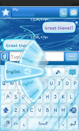 Go Keyboard Blue Chill