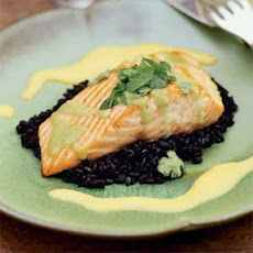 Seared Wasabi-Glazed Salmon with 