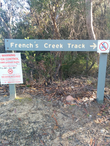 French's Creek Track Sign
