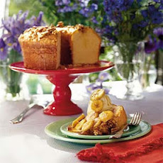 Buttered Rum Pound Cake with Bananas Foster Sauce