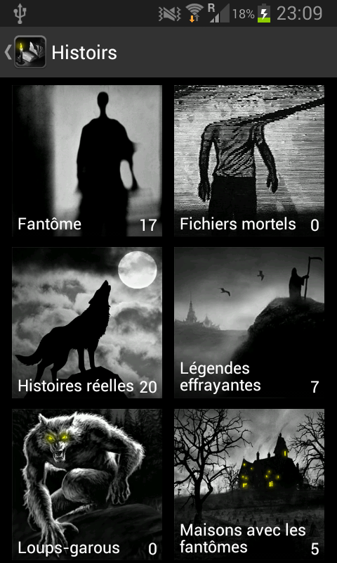 Android application Scary Stories screenshort