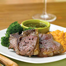 Lamb Chops with Mint-Fig Sauce