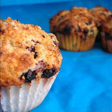 Lemon Crunch Blueberry Muffins