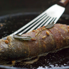 Pan Fried Trout with Prosciutto, Pine Nuts and Crispy Sage