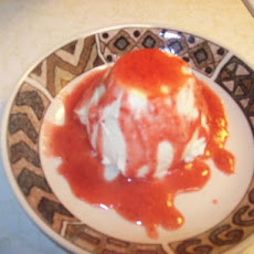 Lemon Panna Cotta With Raspberry/Orange Sauce