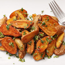 Crispy Potatoes with Garlic-Parmesan Butter