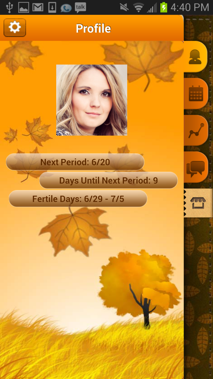 Android application Period Tracker Pro (Pink Pad) screenshort