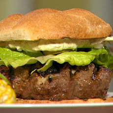Smoky Beer Burgers with Creamy Mustard Sauce