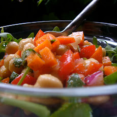 Garbanzo Bean and Baby Arugula Salad with Cumin Vinaigrette