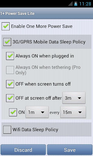 1+ Power Save Setting