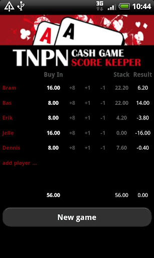 TNPN Cash game score keeper