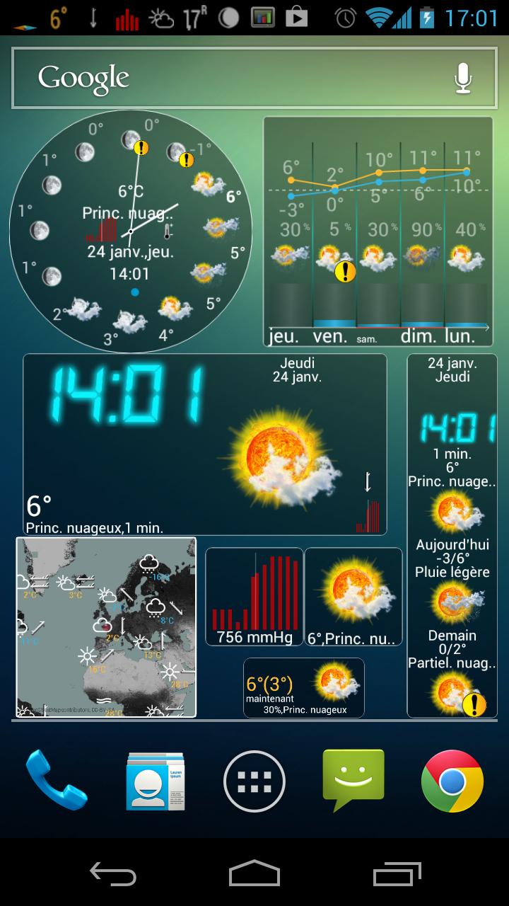Android application eWeather HD, Radar, Alerts screenshort