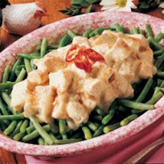 Creamed Chicken over Beans
